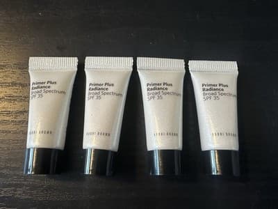 4x Bobbi Brown PRIMER PLUS RADIANCE Travel Size 0.17oz/ 5ml