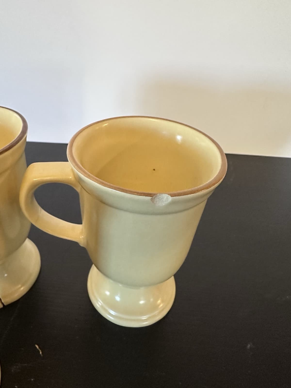 Vintage Pfaltzgraff Village Footed Pedestal 5 1/4" Coffee Mugs Set Of 4 - Thumbnail 4