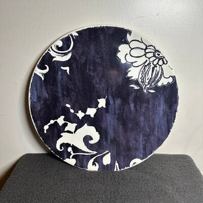 GIEN Indigo Brigette de Bazelaire France Cake Plate Platter -BRAND NEW!!