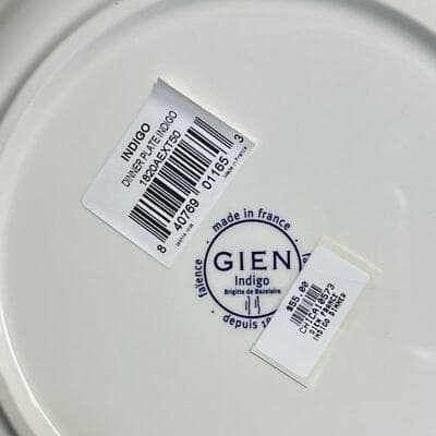 Gien France Indigo Brigette de Bazelaire Dinner Plate- NEW!! - Thumbnail 3