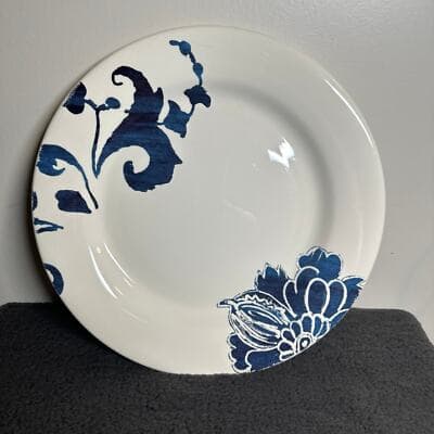 Gien France Indigo Brigette de Bazelaire Dinner Plate- NEW!!