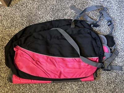 Top Paw Backpack XL 70-90 Lbs Zippered Vest Harness Pink Black Collar