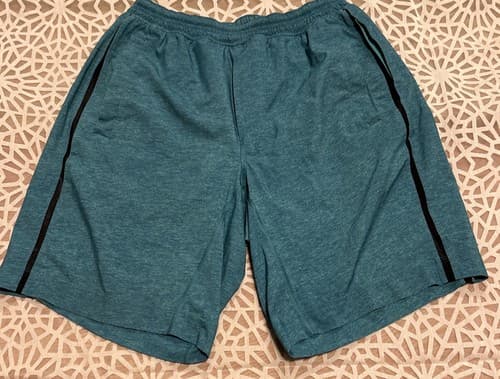 Lululemon Pace Breaker Short 9" Mens M Teal Green Lined Running Gym Training