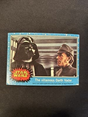The Villainous Darth Vader - 1977 Topps Star Wars #7 20th Century-Fox Film Corp - Thumbnail 2