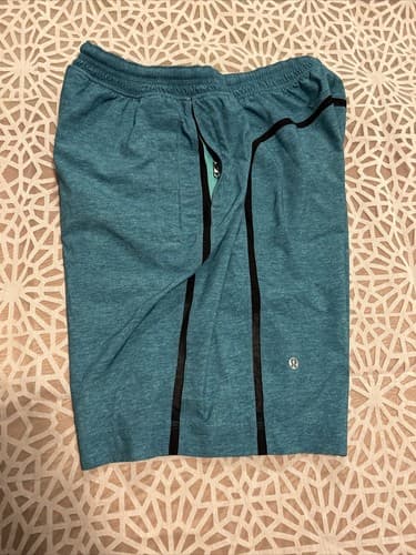 Lululemon Pace Breaker Short 9" Mens M Teal Green Lined Running Gym Training - Thumbnail 5