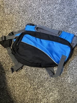 Top Paw Backpack Medium 20-49 Lbs Zippered Vest Harness Blue Black Collar - Thumbnail 3