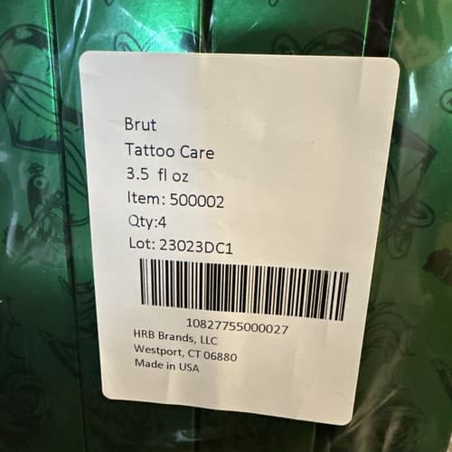 4 x Brut Tattoo Care Lotion Enhances Restores 24 Hr Moisturization 3.5 fl oz - Thumbnail 3