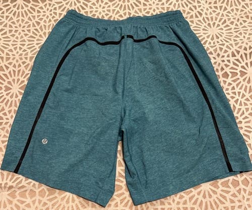 Lululemon Pace Breaker Short 9" Mens M Teal Green Lined Running Gym Training - Thumbnail 2