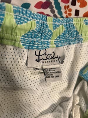 Mens Swim Trunks Lilly Pulitzer Lined Mesh Size XL Board Shorts - Thumbnail 2