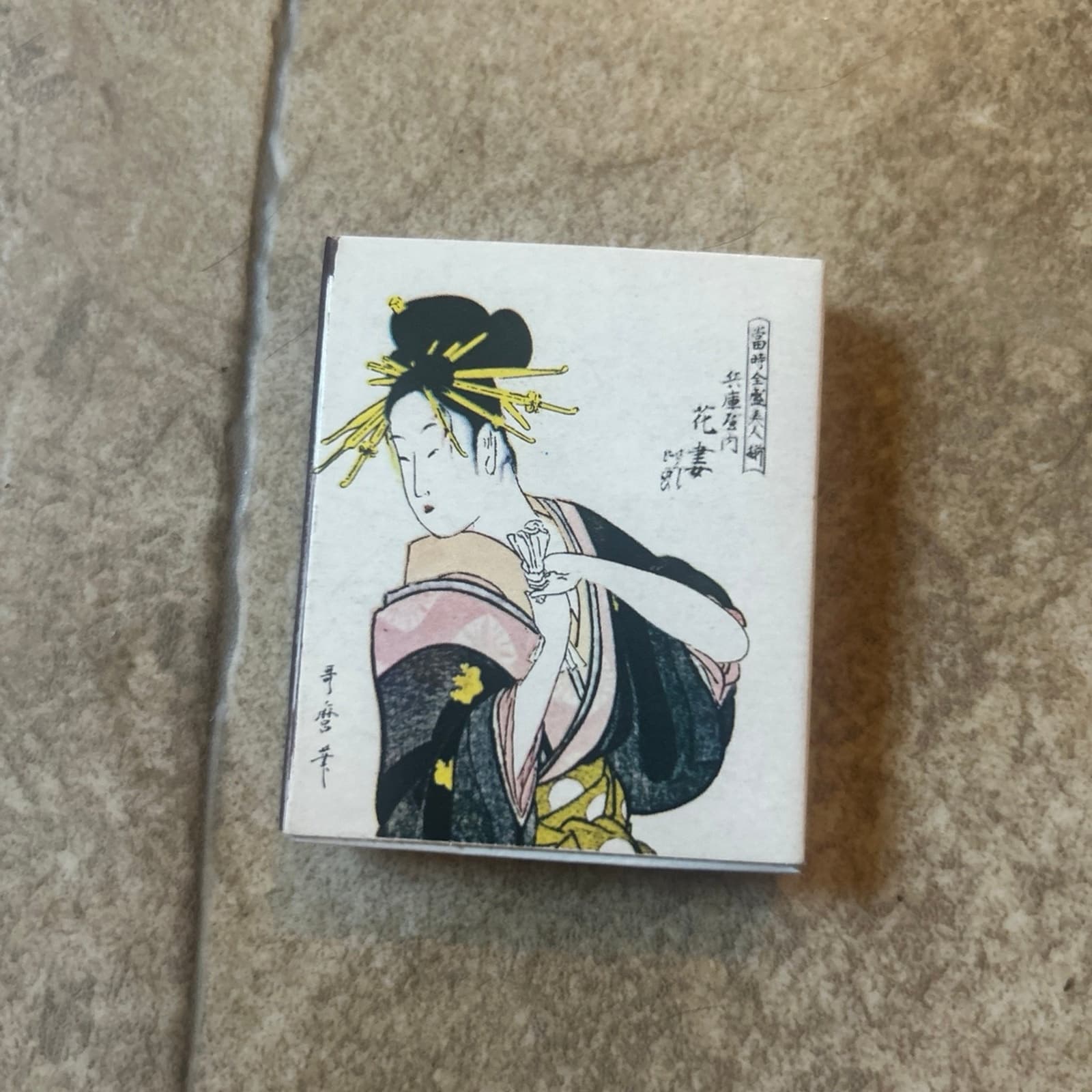 Japanese Vintage Match Box with Sticks
