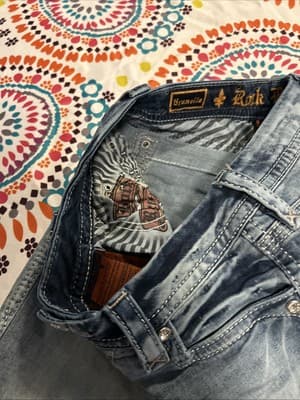Rock Revival Jeans Size 27 X 32 Brunella Boot Distressed Light Wash - Thumbnail 6