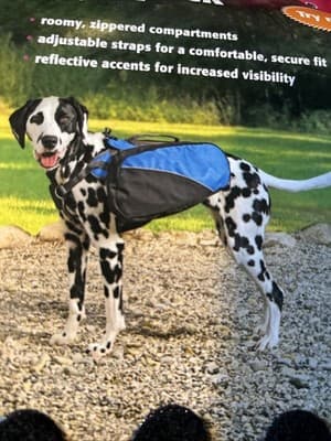 Top Paw Backpack XL 70-90 Lbs Zippered Vest Harness Pink Black Collar - Thumbnail 4
