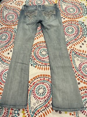 Rock Revival Jeans Size 27 X 32 Brunella Boot Distressed Light Wash - Thumbnail 3