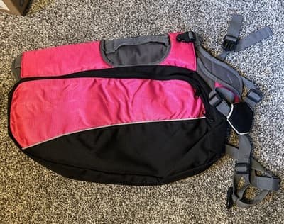 Top Paw Backpack XL 70-90 Lbs Zippered Vest Harness Pink Black Collar - Thumbnail 2