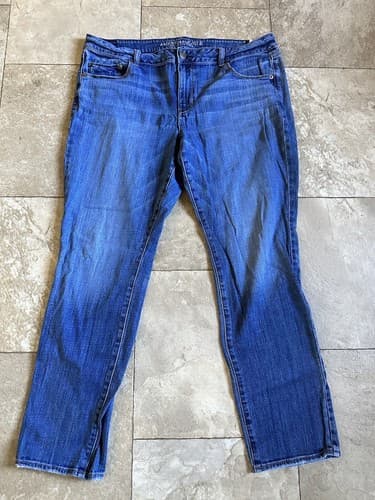 AE AMERICAN EAGLE OUTFITTERS SKINNY STRETCH WOMENS JEANS SIZE 18 REG