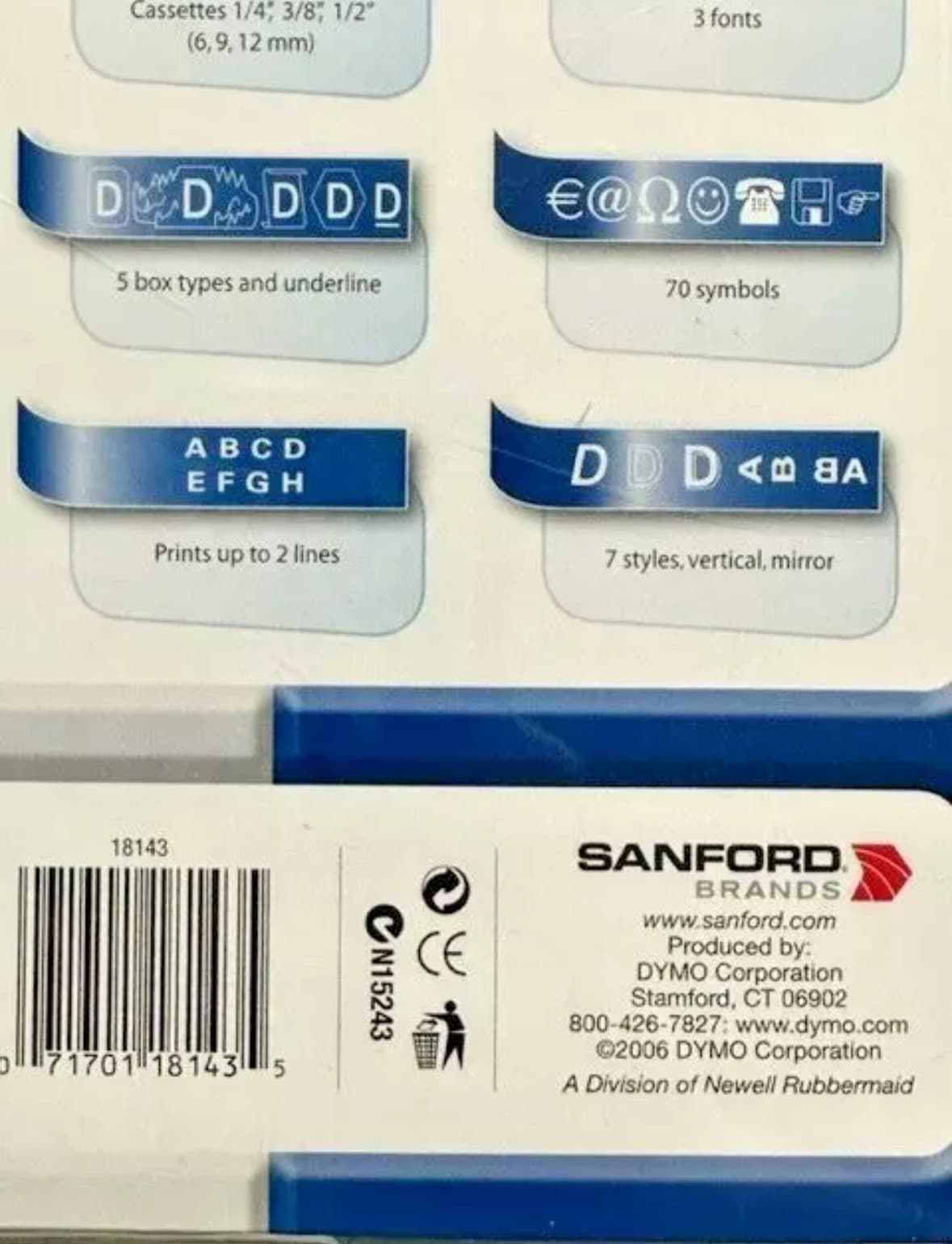 New DYMO Label Maker 150 Kit Cassette Professional Label Manager 150 Kit Sealed - Thumbnail 8
