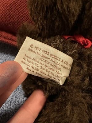 Vintage Russ Berrie Thumkey Plush Monchhichi Stuffed Animal Monkey 1977 - Thumbnail 5