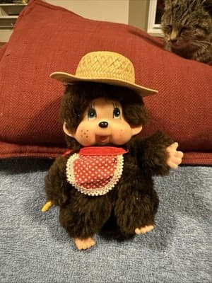 Vintage Russ Berrie Thumkey Plush Monchhichi Stuffed Animal Monkey 1977