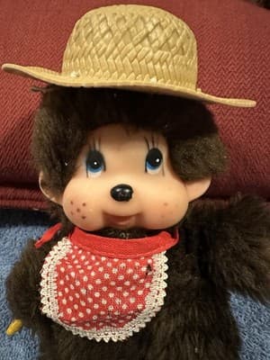 Vintage Russ Berrie Thumkey Plush Monchhichi Stuffed Animal Monkey 1977 - Thumbnail 2