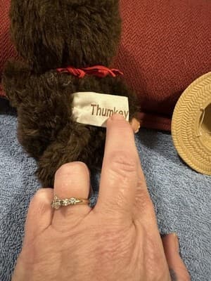 Vintage Russ Berrie Thumkey Plush Monchhichi Stuffed Animal Monkey 1977 - Thumbnail 4