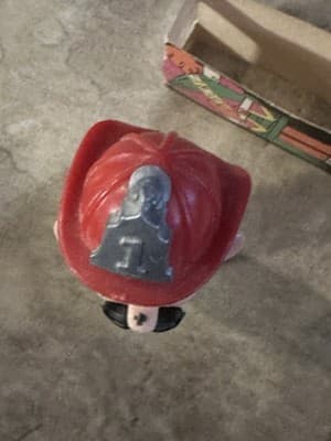 Vintage Pez Dispenser Fireman with Mustache And Hat - Thumbnail 5