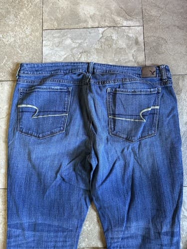 AE AMERICAN EAGLE OUTFITTERS SKINNY STRETCH WOMENS JEANS SIZE 18 REG - Thumbnail 7