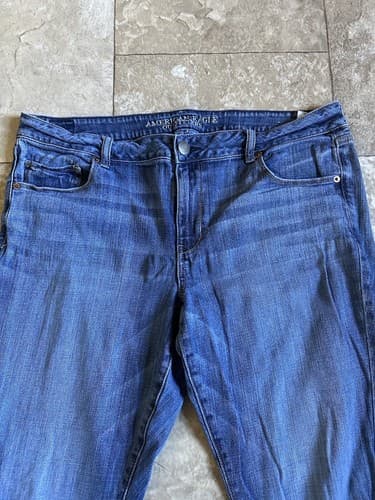 AE AMERICAN EAGLE OUTFITTERS SKINNY STRETCH WOMENS JEANS SIZE 18 REG - Thumbnail 2