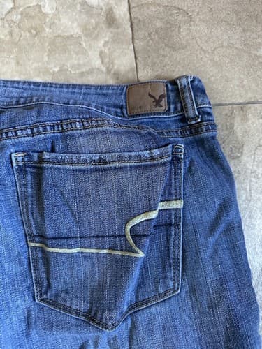 AE AMERICAN EAGLE OUTFITTERS SKINNY STRETCH WOMENS JEANS SIZE 18 REG - Thumbnail 8
