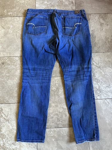AE AMERICAN EAGLE OUTFITTERS SKINNY STRETCH WOMENS JEANS SIZE 18 REG - Thumbnail 6