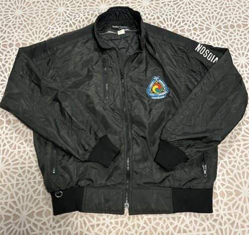 Harley Davidson Bomber Style Jacket With Liner Size Medium Vintage - Thumbnail 2
