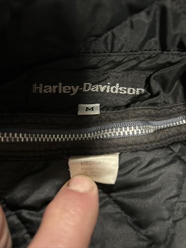 Harley Davidson Bomber Style Jacket With Liner Size Medium Vintage - Thumbnail 6