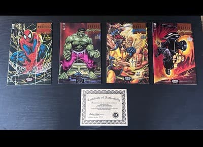 Marvel Masterpieces Poster Comic Book Collection-All Signed