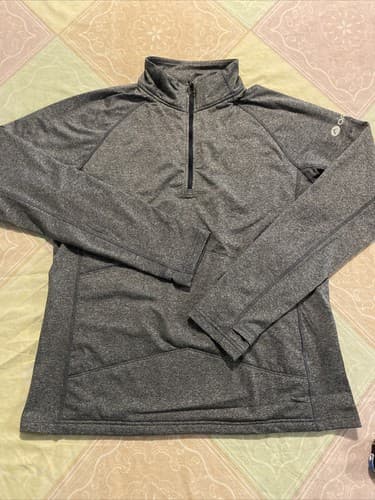 OROS Women's 1/4 Zip Black Pullover Athletic Thin Pad Insulated Sweatshirt XL