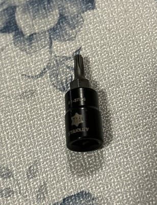 Stanley Black Chrome Torx Bit T-15 ,91-578B. 1/4” Drive (Z)