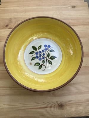 Vintage Stangl “Blueberry” Large Serving Bowl 10” In Diameter