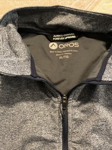 OROS Women's 1/4 Zip Black Pullover Athletic Thin Pad Insulated Sweatshirt XL - Thumbnail 3