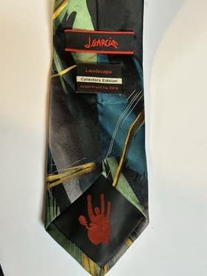 Jerry Garcia Landscape Collectors Edition Artist Proof 2014 Rare XL 63x3 1/2 Tie - Thumbnail 4