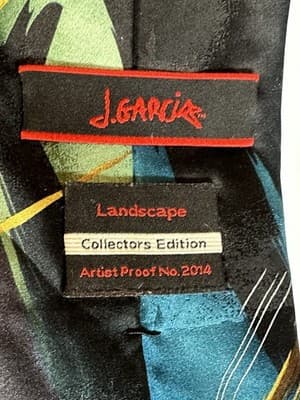 Jerry Garcia Landscape Collectors Edition Artist Proof 2014 Rare XL 63x3 1/2 Tie - Thumbnail 6