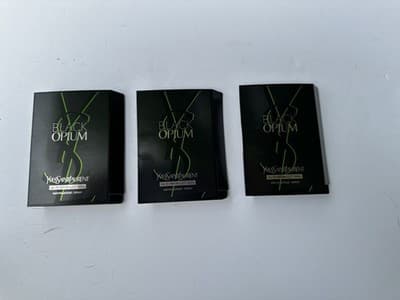 3 xBLACK OPIUM ILLICIT GREEN YSL Women 0.04oz / 1.2ml Each EDP Spray Samples NEW