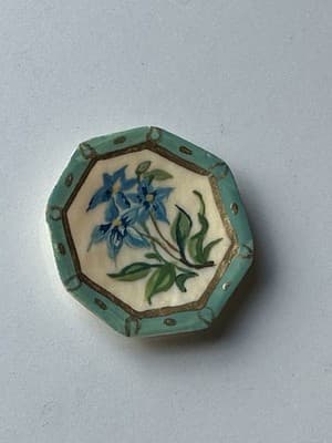 1:24 Scale Natasha Beshenkovsky Hand Painted Floral Dollhouse Miniature Plate’88