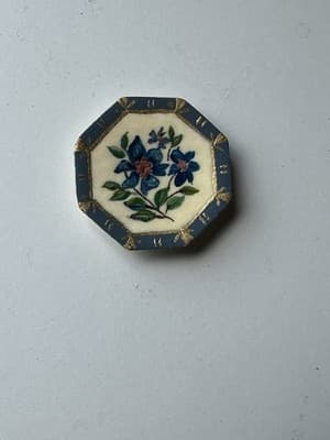1:24 Scale Natasha Beshenkovsky Hand Painted Floral Dollhouse Miniature Plate 87