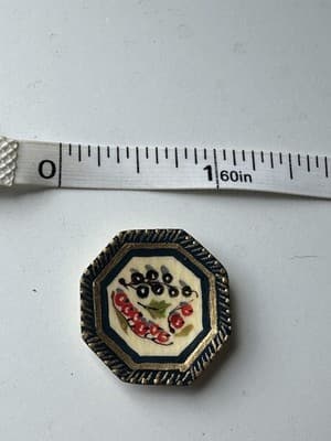 1:24 Scale Natasha Beshenkovsky Hand Painted Floral Dollhouse Miniature Plate’87 - Thumbnail 3