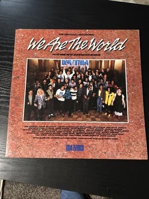 The Historic Recording We Are The World Vinyl Record w/ inner sleeve 1985 - Thumbnail 4