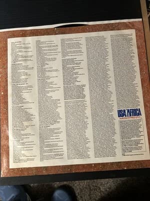 The Historic Recording We Are The World Vinyl Record w/ inner sleeve 1985 - Thumbnail 3