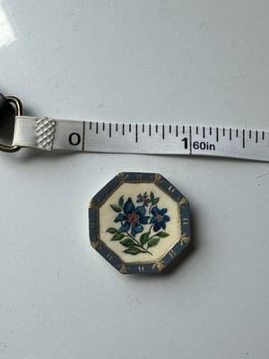 1:24 Scale Natasha Beshenkovsky Hand Painted Floral Dollhouse Miniature Plate 87 - Thumbnail 2