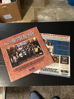 The Historic Recording We Are The World Vinyl Record w/ inner sleeve 1985