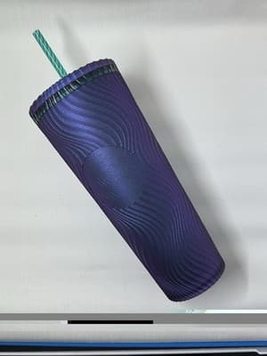 NWT STARBUCKS 2025 PURPLE/GREEN SWIRL SIREN/MERMAID 24oz VENTI TUMBLER COLD CUP