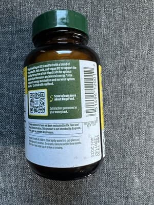 MegaFood Vegan Vitamin B12 -B6, Folic Acid - Nervous & Heart Health Exp. 01/2028 - Thumbnail 2