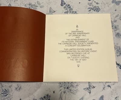 AUTOGRAPHED Concert Of The Century At Carnegie Hall Vinyl Set Of 2 Limited EXC - Thumbnail 13