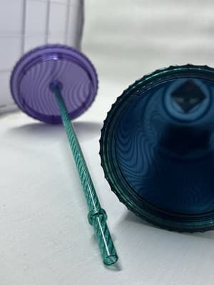 NWT STARBUCKS 2025 PURPLE/GREEN SWIRL SIREN/MERMAID 24oz VENTI TUMBLER COLD CUP - Thumbnail 7